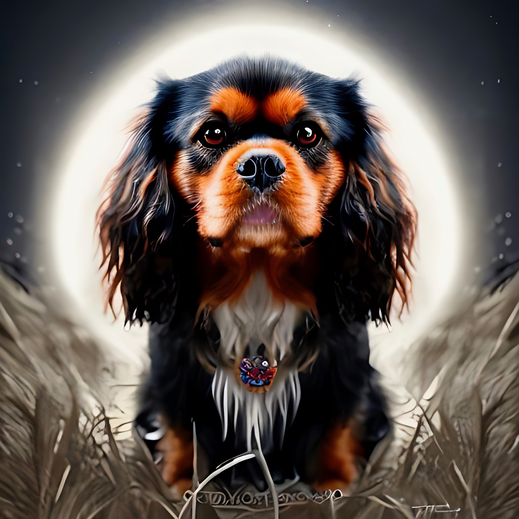 Cooper, the cherished Cavalier King Charles Spaniel of Elfore Cavaliers, with his iconic tennis ball, symbolizing his playful spirit and unwavering passion.
